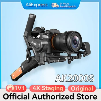 FeiyuTech AK2000S-Stabilizator de aparat de Fotografiat DSLR Camera Gimbal 3 Axe Video Profesionale pentru Canon Sony Panasonic Fujifilm, Nikon Etc