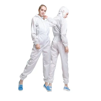 Femei Bărbați Adulți Maneca Lunga cu Gluga Wokers Îmbrăcăminte de Protecție Anti-Statică Cameră Curată Atelier Combinezoane