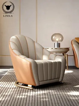 Fermecător master lux lumina de agrement scaun vila moderna living art canapea de piele scaun de designer de creatie singur scaun