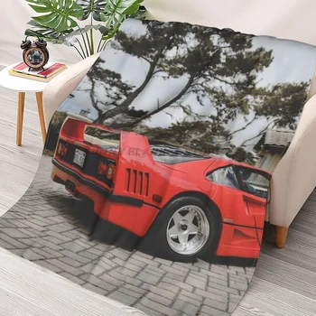Ferrari F40 Aruncă Păturile Colaj Flanel Ultra-Moale, Cald pătură de picnic cuvertură de pat pe pat