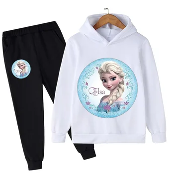 Fete Pentru Copii Frozen 2 Hanorace Haine Seturi De Iarnă Primăvară Bumbac Hanorac+Pantaloni Lungi Copii Costume Cu Elsa Anna Costum De Haine