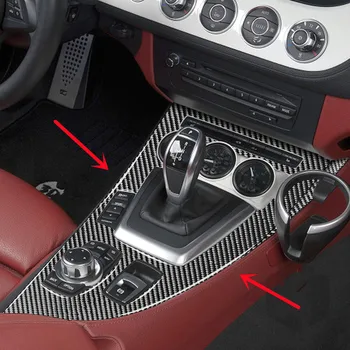 Fibra de Carbon Auto Interior Autocolante de Schimbare a vitezelor Panoul de Modificare Capac Decorativ Tăiați Fâșii Pentru BMW Z4 E89 09-16 Accesorii Auto