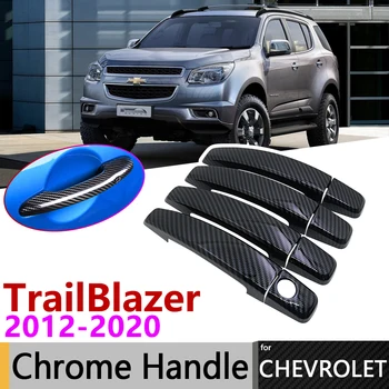 Fibra de Carbon negru Ușă Mâner pentru Chevrolet TrailBlazer MUX 2012~2018 2019 2020 Accesorii Auto Autocolante Trim Set Chrome