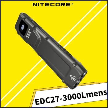 INCARCATOR EDC27 Reîncărcabilă Lanterna Tactice 3000Lumens Cu OLED de Afișare în timp real Built-in baterie Troch Lumina