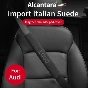 Interior auto de Siguranță Centura de Umăr Paznici Extins Alcantara piele de Căprioară Umăr Paznici Potrivit Pentru Audi A4 B9 A5 A6 8S 8W Q5