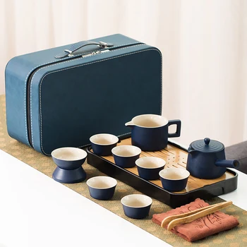 Japonezii de călătorie portabil kung fu set de ceai negru ceramica minimalist acasă în aer liber mic set cadou personalizare logo-ul