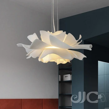 JJC Nordic Alb Pandantiv Lumina Pentru Dormitor, Living Sufragerie compoziții de Flori Pandantiv Lampă Interioară Agățat Lampă cu abajur