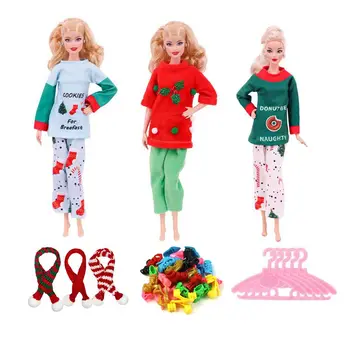 Kawaii 29 Articole /Lot Papusa de Moda Haine de Crăciun Dolly Accesorii Jucării pentru Copii Pantofi, Cuier Pentru Barbie DIY Sos Copilului Cadou
