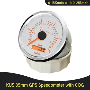 KUS Universal GPS Vitezometru Indicator de Viteză De 15 Noduri 30 de Noduri 60 De Noduri pentru Barca Iahturi 85mm cu Roșu, Galben Disponibil Iluminare din spate