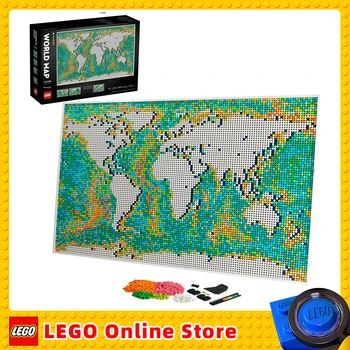 LEGO Art Hartă a Lumii 31203 Clădire Jucărie; Semnificativ, Colectie de Arta de Perete pentru DIY și Entuziaști Hartă; Noi 2021 (11,695 Bucati)