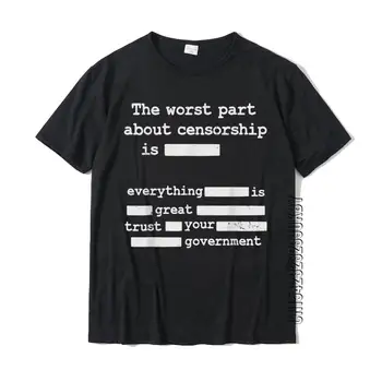 Libertarian Anti Cenzura Guvernul Mici -Partea Cea Mai Rea T-Shirt Populare Top De Vara Tricouri Bumbac Barbati Topuri Tricouri De Vara