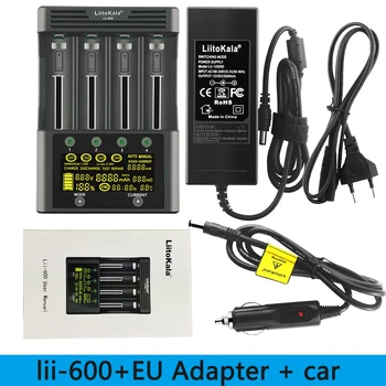 LiitoKala lii-600 LCD de 3.7 V/1.2 V AA/AAA 18650/26650/16340/14500/10440/18500 Încărcător de Baterie cu ecran + 12V5A adaptor