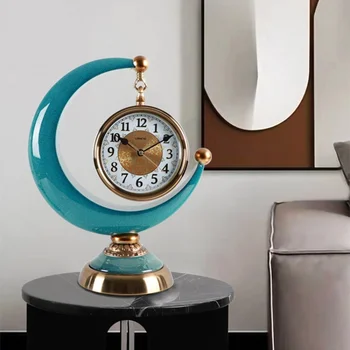 Living Modern Ceasuri de Masă de Lux Retro Creative Pendul Ceasuri de Masă Mare Nordice Ev Saati Birou Decoratiuni pentru Birou