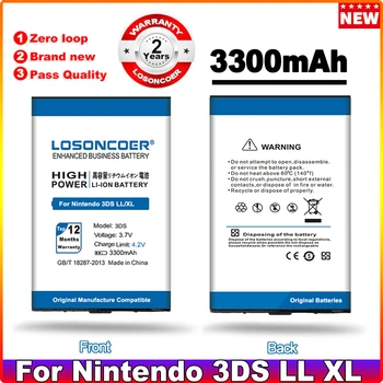LOSONCOER 0 Ciclu de 100% Noua 3300mAh GENCA-029 Baterie pentru Nintendo 3DS LL pentru Nintendo 3DS XL - în stoc