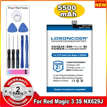 LOSONCOER 5500mAh Li3949T44P6h996644 Baterie Pentru ZTE Nubia Red Magic 3 , Magic 3S NX629J Baterie de Înaltă Calitate