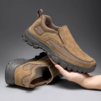 Lucrate Manual Din Piele Pantofi Casual Barbati Adidasi Outdoor Pentru Bărbați Pantofi Respirabil Apartamente Pantof Fierbinte De Vânzare Platforma De Alunecare Pe Bărbați Mocasini