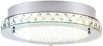 Lumina plafon Minimalist Culoare LED-uri Montare corp de iluminat de 13-Inch Moden Candelabru de Cristal Estompat Baie de Lumină cu 4000K Dayl