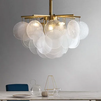 Lămpi cu LED-uri Simple Candelabru de Cristal living modern cupru Nordic creative pat de moda de lux, mese din sticlă 