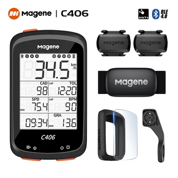 Magene C406 GPS Fir de Calculator Bicicleta MTB Rutier Biciclete Vitezometru Kilometraj 2.5 în Afișare Cronometru rezistent la apa Bluetooth Ant+