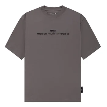 Margiela stil 2023 noi MM6 trei-dimensional relief 3D litere liber cu mânecă scurtă T-shirt cuplu unisex topuri supradimensionate