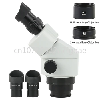 Microscop Binocular Mărire Continuă Zoom 7X-45X Stereo Microscop Cap + WF10X/20mm Ocular Pentru Telefonul Lipit pe PCB