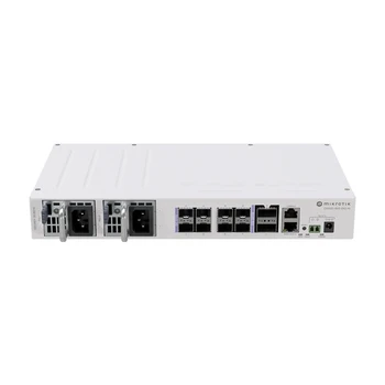 Mikrotik CRS510-8XS-2XQ-ÎN L3 Switch 2x100Gigabit QSFP28 porturi, 8x25Gigabit SFP28 porturi, dual hot-swap-surse de alimentare, Vlan-uri ACL
