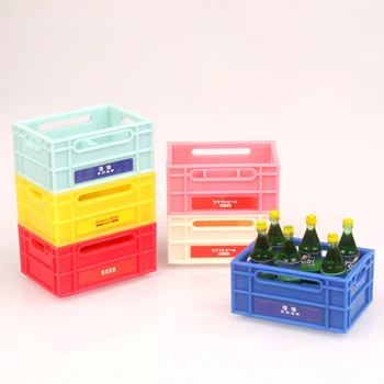 Miniatură De Alimente Și Băuturi Cadru Bere Coș De Depozitare Coș De Simulare Deskt Mini Doll House Accesorii