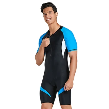 Moda pentru bărbați-O singură Bucată Maneca Scurta Beach protecție Solară Surf Costum de Sporturi de Apă, Înot Rapid Uscat Snorkeling, Surf Suit M-2XL