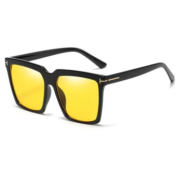 Moda Supradimensionat ochelari de Soare Patrati Femei Barbati Design de Brand Protecție UV400 Mare Gradient de Negru Feminin de Ochelari Oculos de sol