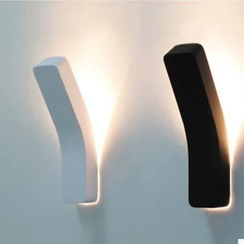 Modern Noptieră Lampa de perete Scurt Stil tranșee de Perete Ac220v negru/alb LED-uri lumina de perete pentru casa coridor de hotel corpuri de iluminat