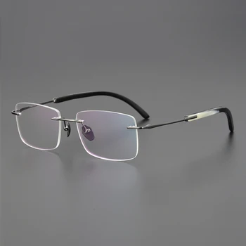 Naturale Corn de Bivol fara rama rama de ochelari oameni de Afaceri Handmade Optice ochelari femei Miopie lectură ochelari de vedere baza de prescriptie medicala