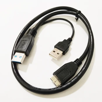 NCHTEK Două USB3.0 Un Barbat la Micro USB 3 Y cablu pentru HDD Mobil/1BUC