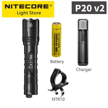NITECORE P20 V2 Lumină Puternică 1100 Lumeni Instantanee Flash LED Portabil Lanternă Tactică de Căutare Lanterna Lamp18650 Baterie