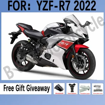 Noi ABS Motocicleta Carenajele Kit potrivit pentru YAMAHA YZF-R7 2022 R7 2022 Caroserie Carenajele Set Alb Rosu