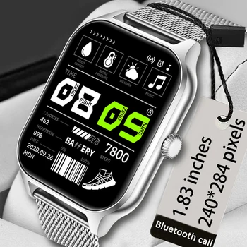 Noi apelare Bluetooth Ceas Inteligent Bărbați 1.83 Inch Ecran HD IP67 rezistent la apa de Ritm Cardiac tensiunea Arterială smartwatch Femei Pentru Xiaomi