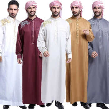 Noi arabă Robă Lungă pentru Bărbați Arabia Saudită Jubba Echipa Caftan Orientul Mijlociu Islamic Haine Musulmane Arabe Abaya Dubai Rochie de Ramadan