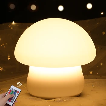 Noi Ciuperci Lumina de Noapte LED Silicon Senzor Tactil Reîncărcabilă Lampă Living Decor Dormitor pentru Copii Noptiera Decor de Lămpi