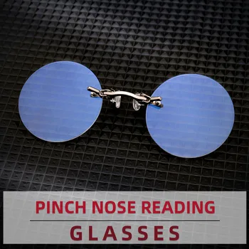 Noi ciupit de nas portabil ochelari de citit fără picioare ultra light moda anti-albastru prezbiopie ochelari