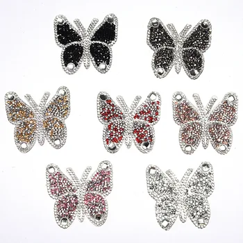 Noi Cristal Stras Fluture Patch-uri pentru Îmbrăcăminte de Fier pe Haine Aplici Insigna Dungi Material Autocolant Accesorii de Îmbrăcăminte