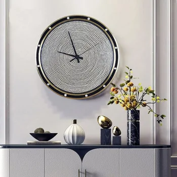 Nordic 3D moda ceas de perete lux lumina cupru pur mut camera de zi creative ceas de perete ceas de perete de arta decorativa de perete ceas