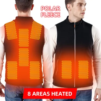 Nou 8 Zone de Încălzire Îmbrăcăminte pentru Bărbați Jachetă Încălzită de Încălzire Termică sacou fără Mâneci pentru Femei Vesta Cald Motocicleta de Pescuit S-3XL