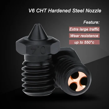 Noul V6 Debit Mare CHT Intarit Duza din Oțel de Înaltă Viteză Printting 500° Trei-ochi Clona Duze se Potrivesc Voron E3DV6 Imprimantă 3D