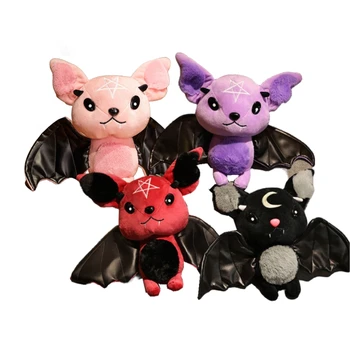 O Bucată De Întuneric Bat Perna Liliac Vampir Copil Goth Drăguț Stil De Rock Jucărie De Pluș Ziua De Halloween Cadou.