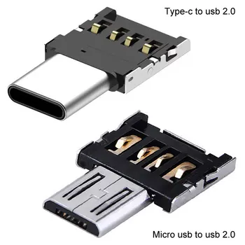 OTG Tip C Micro USB Adaptor USB-C Male la USB 2.0 de sex Feminin Conector de Date pentru Macbook Samsung, Xiaomi, Huawei Telefon Samsung