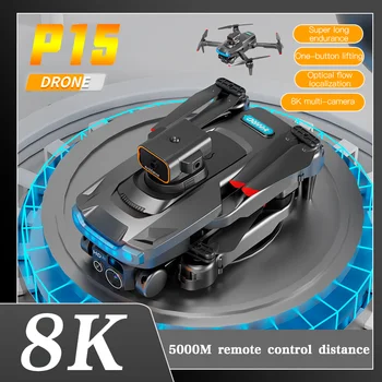 P15 8K HD Profesionale Drone de Evitare a obstacolelor Revenire Automată Fotografii Aeriene Camera Dublă UAV Quadcopter RC 5000M Noi