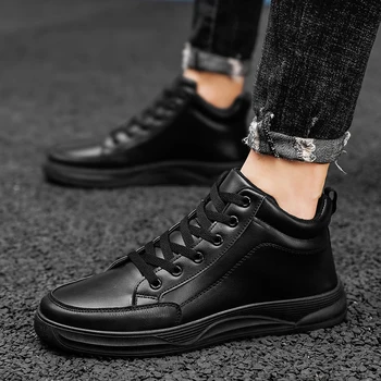 Pantofi Casual pentru Om în aer liber, Non-alunecare, rezistent la Uzura Designer de Pantofi pentru Bărbați Adidași 2023 Nou de Primăvară, Toamna de Culoare Solidă pentru Bărbați de Înaltă Top
