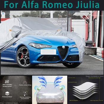 Pentru Alfa Romeo Jiulia 210T rezistent la apa Complet Huse Auto în aer liber la Soare uv protectie Praf, Ploaie, Zăpadă Protecție Automată capac de Protecție