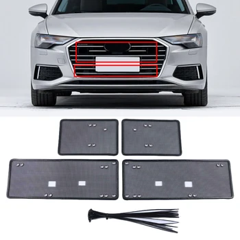 Pentru Audi A6 C7 C8 2011-2020 Accesorii Auto Din Inox Grila Fata A Introduce Net Anti Dăunătorilor Praf De Gunoi Dovada Capacul Interior Net