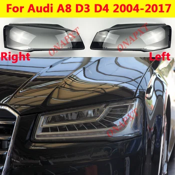 Pentru Audi A8 D3 D4 Mașină De Sticla Farurilor Lampa Nuanta Shell Capac Frontal Transparent Capace Lentile Auto Far Abajur 2004-2017