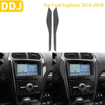 Pentru Ford Explorer 2016-2018 Accesorii Din Fibra De Carbon Interior, Centrală De Control De Navigare Panou Lateral Trim Decorare Autocolant